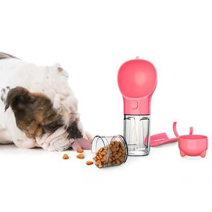 Pawsome Portable Trio™ - 3-in-1-Multifunktions-Hundeflasche (Futter, Wasser, Kotbeutel)